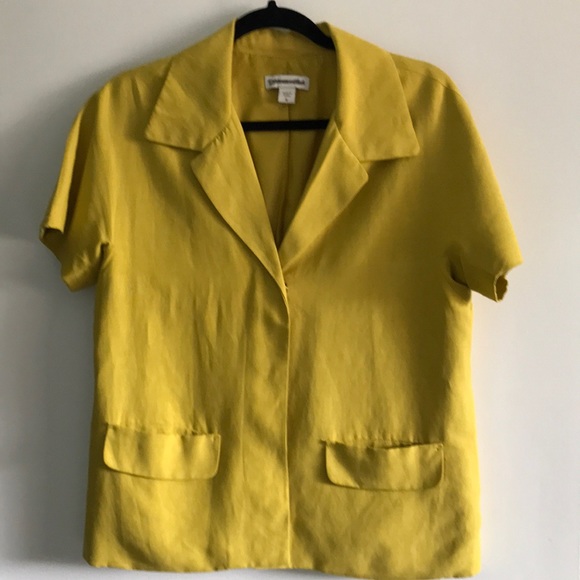 Coldwater Creek, mustard jacket, linen/silk, size 8 - Picture 1 of 6